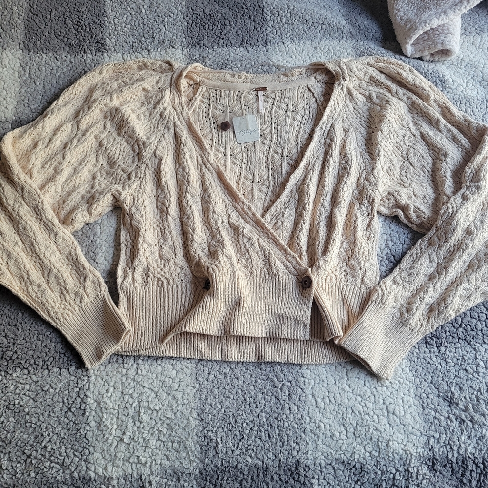 Free People Cable Knit Cardigan – NWT